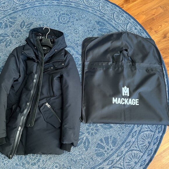 Like New - Mackage Edward 2-in-1 Down Coat Sz 36 (Small) - Black - Picture 1 of 14